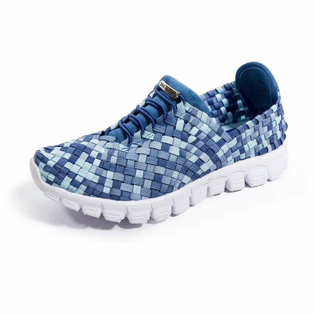 NEW ZEE ALEXIS women's danielle woven sneaker in blue multi